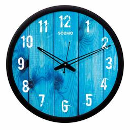 Amazon Brand - Solimo 12-inch Wall Clock - Desginer (Silent Movement, Black Frame)