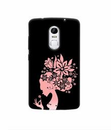 Amazon Brand - Solimo Designer Pink Color Lady Vector 3D Printed Hard Back Case Mobile Cover for Lenovo Vibe X3