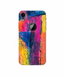 Amazon Brand - Solimo Designer Color Mash On Canvas 3D Printed Hard Back Case Mobile Cover for Apple iPhone XR (Logo Cut)