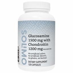 Amazon Brand - Solimo Glucosamine 1500 mg with Chondroitin 1200 mg, 120 Capsules (3 Capsules per Serving)