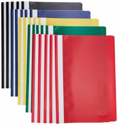 AmazonBasics - Cartelline A4, colori assortiti (nero, blu, rosso, verde, giallo), confezione da 25