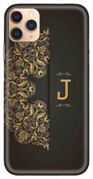 Amazon Brand - Solimo Designer Black Pattern Alphabet-J 3D Printed Hard Back Case Mobile Cover for Apple iPhone 11 Pro