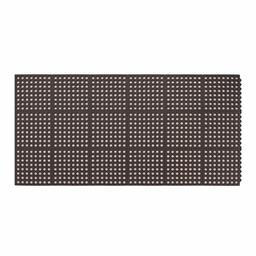 AmazonBasics Alfombrilla de drenaje de goma con agujeros para uso general en zonas húmedas, Sistema modular 100% nitrilo, Negro, 5/8-Inch Thick