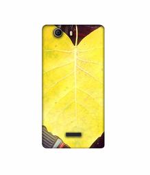 Amazon Brand - Solimo Designer Yellow Leaf 3D Printed Hard Back Case Mobile Cover for Micromax Canvas Nitro 2 E311