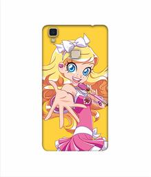 Amazon Brand - Solimo Designer Singing Girl Vector 3D Printed Hard Back Case Mobile Cover for Vivo V3 Max