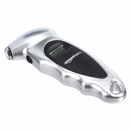 AmazonBasics Digital Tire Pressure Gauge - Silver, 1-Pack