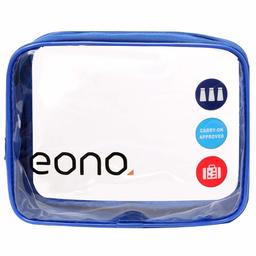 Eono Essentials Clear Toiletry Bag Travel Luggage Pouch Make up Cosmetic Bag for Women Men Kids Waterproof Shower Wash Bags Organizer Blue One Pack