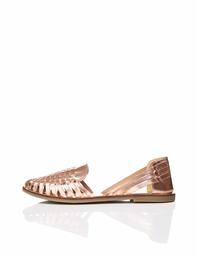 find. Leather Hurrache Sandalias Punta Cerrada, Metallic (Rose Gold), 36 EU