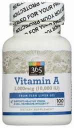 365 Everyday Value, Vitamin A 10 000 IU, 100 ct