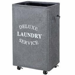 Umi. Laundry Basket Storage, Foldable, Round Type, With Handle, S