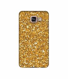 Amazon Brand - Solimo Designer Golden Sparkle UV Printed Soft Back Case Mobile Cover for Samsung Galaxy A7 (2016)