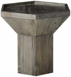 Amazon Brand – Rivet Geometric Elm Wood Side End Accent Table, 25.59