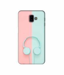 Amazon Brand - Solimo Designer Head Phone 3D Printed Hard Back Case Mobile Cover for Samsung Galaxy J6 Plus