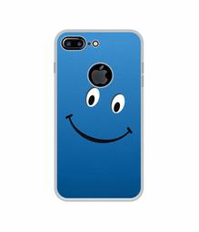 Amazon Brand - Solimo Designer Happy UV Printed Soft Back Case Mobile Cover for Apple iPhone 7 Plus (Logo Cut)