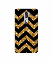 Amazon Brand - Solimo Designer Golden Zik Zak Pattern 3D Printed Hard Back Case Mobile Cover for Coolpad Cool1 Dual