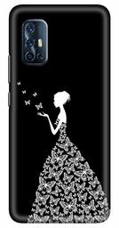 Amazon Brand - Solimo Designer Girl Design 3D Printed Hard Back Case Mobile Cover for Vivo V17