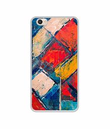 Amazon Brand - Solimo Designer Dark Multicolor Blocks UV Printed Soft Back Case Mobile Cover for Vivo V5