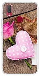 Amazon Brand - Solimo Designer Multicolor Pink Flower Heart Design Printed Soft Back Case Mobile Cover for Vivo Y11