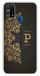 Amazon Brand - Solimo Designer Multicolor Black Pattern Alphabet-P Printed Soft Back Case Mobile Cover for Samsung Galaxy M31