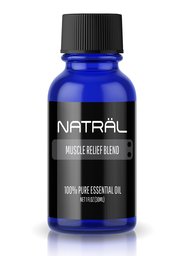 NATRÄL Muscle Relief Blend, 100% Pure and Natural Essential Oil, Large 1 Ounce Bottle