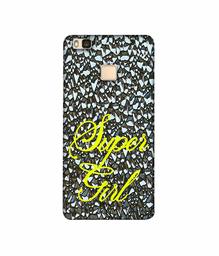 Amazon Brand - Solimo Designer Super Girl On Foil 3D Printed Hard Back Case Mobile Cover for Huawei P9 lite