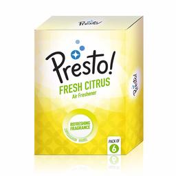 Amazon Brand - Presto! Air Freshener Pocket, Fresh Citrus - 10 g (Pack of 6)