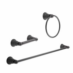 AmazonBasics - AB-BR841-OR, set di accessori da bagno, 3 pezzi, bronzo lucidato effetto anticato