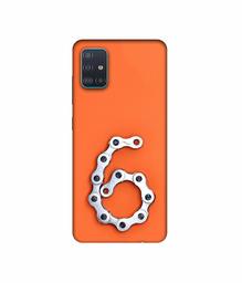 Amazon Brand - Solimo Designer Number Six 3D Printed Hard Back Case Mobile Cover for Samsung Galaxy A51