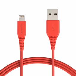 AmazonBasics MFi-Certified Lightning to USB A Cable for Apple iPhone and iPad - 6 Feet (1.8 Meters) - Red