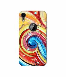 Amazon Brand - Solimo Designer Abstarct Color Mixing 3D Printed Hard Back Case Mobile Cover for Apple iPhone XR (Logo Cut)