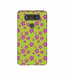 Amazon Brand - Solimo Designer Pink Flower Patterns 3D Printed Hard Back Case Mobile Cover for LG V20