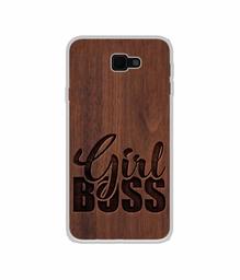 Amazon Brand - Solimo Designer Girl Boss On Wood UV Printed Soft Back Case Mobile Cover for Samsung Galaxy J7 Prime