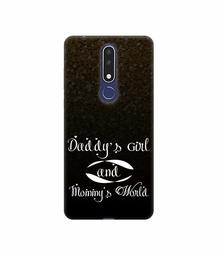 Amazon Brand - Solimo Designer Daddy's Girl and Mummy World 3D Printed Hard Back Case Mobile Cover for Nokia 3.1 Plus