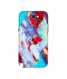 Amazon Brand - Solimo Designer Blue and Red Brush Texture 3D Printed Hard Back Case Mobile Cover for Samsung Galaxy Note 2 N7100