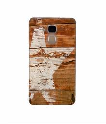 Amazon Brand - Solimo Designer Star Impression On Wood 3D Printed Hard Back Case Mobile Cover for Huawei Honor 5c