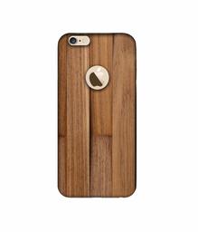 Amazon Brand - Solimo Designer Wooden Art 3D Printed Hard Back Case Mobile Cover for Apple iPhone 6 / 6S (Logo Cut)