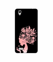 Amazon Brand - Solimo Designer Pink Color Lady Vector 3D Printed Hard Back Case Mobile Cover for Vivo Y31