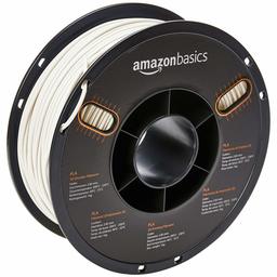 AmazonBasics - Filamento per stampanti 3D, in acido polilattico (PLA), 2,85 mm, Bianco, bobina da 1 kg