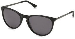 Obsidian Sunglasses for Women Fashion Round Frame 09, Matte Black/Gunmetal, 54 mm