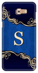 Amazon Brand - Solimo Designer Blue Pattern Alphabet-S 3D Printed Hard Back Case Mobile Cover for Samsung Galaxy C7 Pro