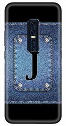 Amazon Brand - Solimo Designer Button Jeans Alphabet-J 3D Printed Hard Back Case Mobile Cover for Vivo V17 Pro