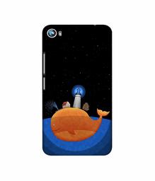 Amazon Brand - Solimo Designer Whale 3D Printed Hard Back Case Mobile Cover for Micromax Canvas Fire 4 A107