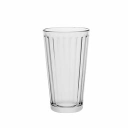 AmazonCommercial Fluted Highball Drinking Glasses, Barware Glass Tumbler, 13.0 oz, Set of 8