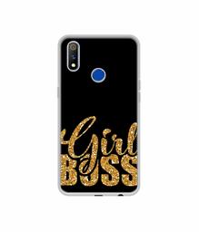 Amazon Brand - Solimo Designer Sparkle Girl Boss UV Printed Soft Back Case Mobile Cover for Realme 3 Pro