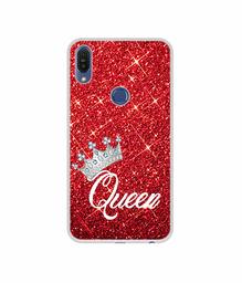 Amazon Brand - Solimo Designer Queen On Red Glitter UV Printed Soft Back Case Mobile Cover for Asus Zenfone Max Pro (M1) ZB601KL