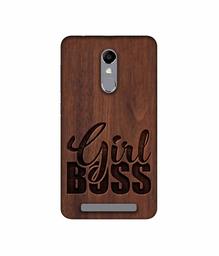 Amazon Brand - Solimo Designer Girl Boss On Wood UV Printed Soft Back Case Mobile Cover for Micromax Canvas Evok Power Q4260