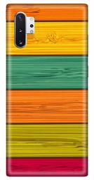 Amazon Brand - Solimo Designer Colorful Wooden Pattern 3D Printed Hard Back Case Mobile Cover for Samsung Galaxy Note 10 Plus