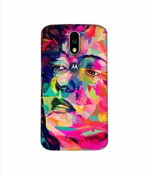 Amazon Brand - Solimo Designer Multicolor Lady Vector 3D Printed Hard Back Case Mobile Cover for Motorola Moto G4 Plus (with Logo Cut)