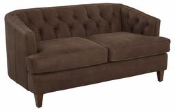 Amazon Brand – Stone & Beam Leila Tufted Leather Loveseat Sofa, 69