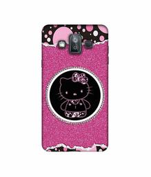 Amazon Brand - Solimo Designer Kitty with Glitter 3D Printed Hard Back Case Mobile Cover for Samsung Galaxy J7 Duo